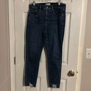 Loft chewed hem jeans